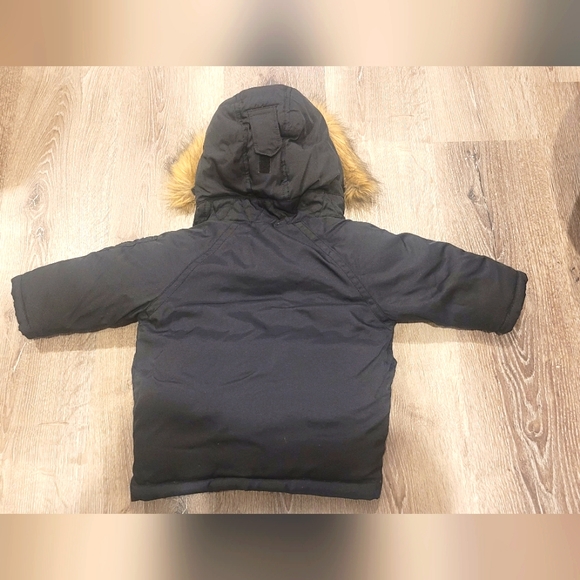 Baby Gap Winter Parka Coat - Black - Size 12-18M - Picture 4 of 6